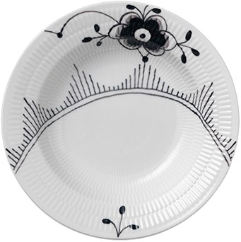 Sort Mega Riflet 21 cm. dyb Tallerken